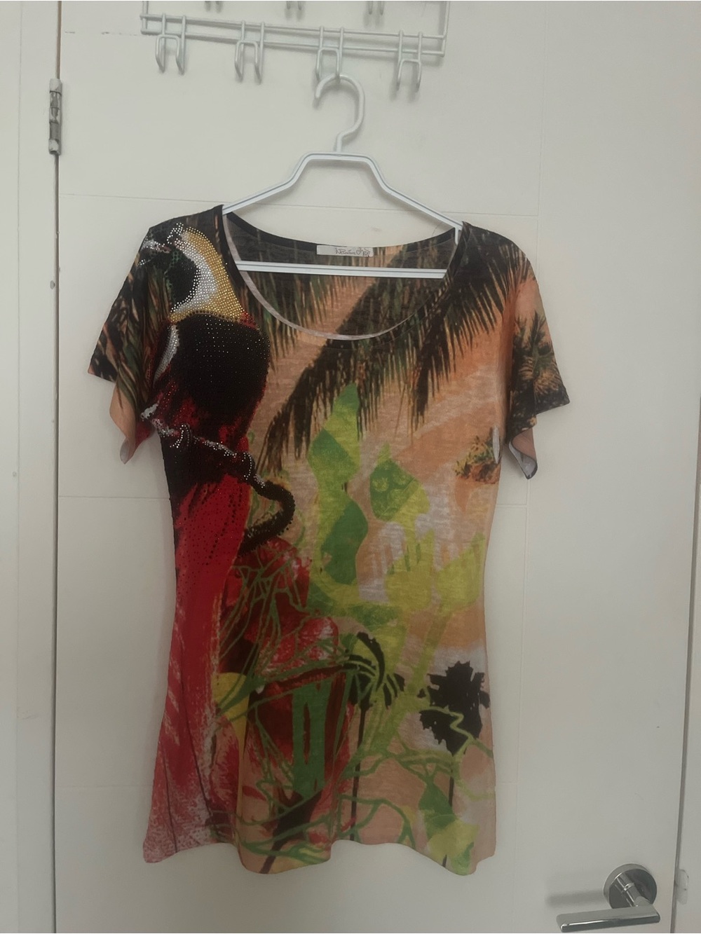 Tropical Abstract Short Sleeve Tee - Multicolor